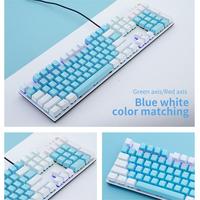 Free Wolf K1 Jeu de clavier mécanique Punk Color-Blocking Clavier mécanique d'ordinateur personnalisé Hit