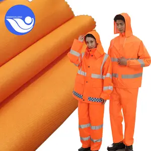 Fabrics Factory cheap price High visibility orange work suits material polyester gabardine fabric
