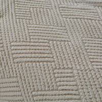 Couverture en molleton de flanelle 100 % polyester recyclé Raschel personnalisable, motif uni ou rayé, technique de tissage, idéale pour l'avion