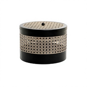 Plat chauffant pour aliments en métal et jute, design magnifique, couleur noire, au prix le plus bas - Product Image 1
