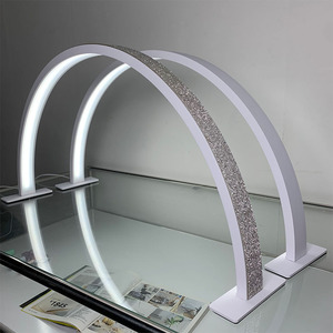 Lámpara UV de <span class=keywords><strong>Media</strong></span> <span class=keywords><strong>Luna</strong></span> en Forma de U para Salón de Belleza, 20W, 110-240V, Protección Ocular, Negro/Rosa/Blanco - Product Image 4