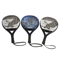 Raquette de paddle-tennis professionnelle en fibre de carbone 3K/12K/18K de haute qualité avec logo personnalisé