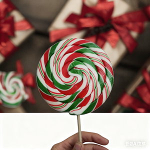 Caja de Regalo de Caramelos Duros con Forma de Dibujos Animados Navideños Personalizados de 100G, Paleta de Caramelo de Azúcar Seca al Aire, Caramelo Halal - Product Image 2