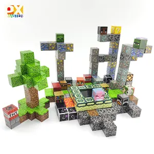 Mainan Dekompresi Puzzle Kubus DIY, Set Blok Bangunan Anak-anak