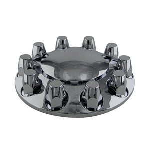 Kit Combo de couvre-roue d'essieu chromé pour Semi-camion avec <span class=keywords><strong>cache</strong></span>-écrou fileté de 33mm - Product Image 5