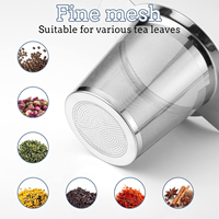 Infuseur à thé en acier inoxydable 304, direct usine, avec couvercle en silicone FDA, logo personnalisé, OEM, double poignée détachable, maille fine pour thé en vrac