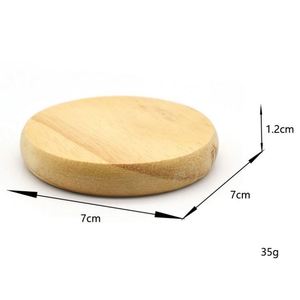 Abridor de Botellas Magnético para Refrigerador de Madera de Caucho Redonda con Logotipo Personalizado Grabado con Láser - Product Image 2