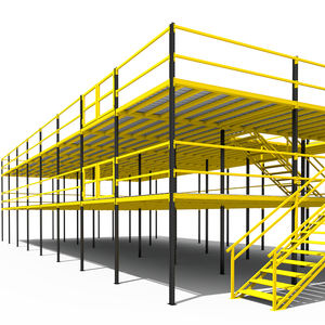 Rayonnages de mezzanine industriels multicouches réglables en acier laminé à froid, rayonnages sélectifs pour palettes, protection antirouille et anticorrosion - Product Image 1