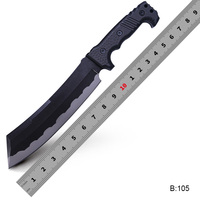 Couteau de chasse et de camping Hongrui 2026, nouvelle arrivée, style Tanto, lame fixe avec manche en G10 et étui K