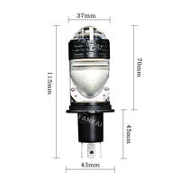 Phare LED DEAO Factory M03 H4 à faisceau haut/bas pour moto et voiture, température de couleur 6000K, 12000 lumens, projecteur laser