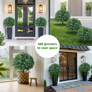 RUOPEI PZD-1-65-2 Albero Artificiale a Sfera in PE Resistente ai Raggi UV, con Picchetto da Terra, per Decorazione di Vialetti - Product Image 4