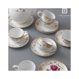 Juego de té de caballos celestiales de porcelana de cerámica Vintage de lujo personalizado pequeño restaurante para el hogar uso directo proveedor de grupo largo - Product Image 6
