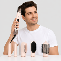 Styler à air thermochromique 5-en-1, multi-styler professionnel, sèche-cheveux, brosse à air chaud, styler automatique pour cheveux
