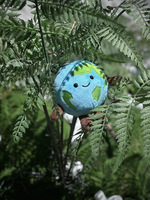 Globe terrestre bleu adorable, série de papeterie, porte-clés en peluche de dessin animé pour enfants, jouet en peluche globe terrestre mignon