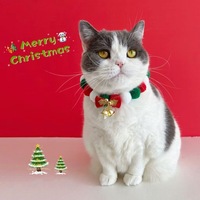 Collar Personalizado de Navidad con Pompones para Mascotas, Diseño en Rojo, Verde y Blanco, Ligero y Cómodo, para Perros y Gatos, Accesorio para Fotos