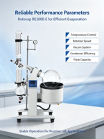 Rotovap professionnel VIKERI RE1000-E 10L en acier inoxydable 316L à échelle pilote pour la distillation en recherche chimique et pharmaceutique OEM