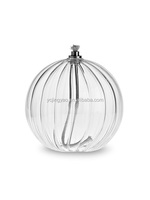 Hand geblasen dekorative Mini Clear Bauble Glas Öl Tisch lampen Runde Kugelform Glas Öl Kerzen lampe