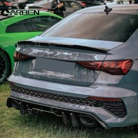 Kit carrosserie en fibre de carbone sèche de haute qualité, kit de mise à niveau de lèvre avant pour Audi RS3 berline (8Y) 2021-2024