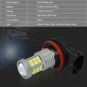<span class=keywords><strong>G</strong></span>-View H8 H11 LED proyector bombilla de luz antiniebla 6000K 36SMD 2835 Chip Canbus sin errores para BMW 320 Volkswagen Vento - Product Image 6