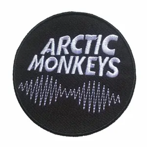 7,9 см круглая наклейка в виде арктической обезьянки, Детская куртка, ручная вышивка, наклейка, украшение «сделай сам», гладильная нашивка
