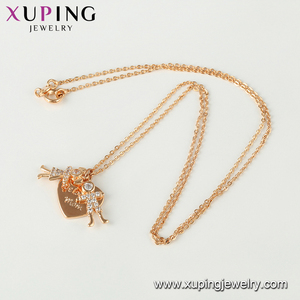 44494 Xuping <span class=keywords><strong>2019</strong></span>หรูหราผู้หญิงออกแบบโซ่ทอง18พันชุบทองน่ารักเทวดาน้อยจี้สร้อยคอ - Product Image 4