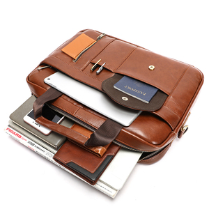 Porte-documents en <span class=keywords><strong>cuir</strong></span> pour homme sur mesure, <span class=keywords><strong>sacoche</strong></span> pour <span class=keywords><strong>ordinateur</strong></span> portable 15 pouces en <span class=keywords><strong>cuir</strong></span> véritable, sac de bureau pour homme - Product Image 5