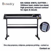 Plotter de corte de vinilo con prensa térmica KH-1350A, alimentación de 1350 mm, corte de 1260 mm, contorno manual, motor paso a paso, Signmaster para pegatinas, calcomanías y letreros