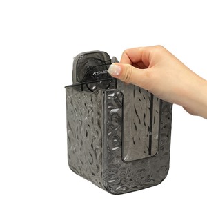 Boîte de rangement pour lingettes humides, transparente, rectangulaire, à fixer au mur, sans perçage, porte-mouchoirs multifonctionnel pour salle de bain - Product Image 3