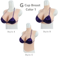 Prothèse mammaire en silicone taille G, seins réalistes et volumineux pour transgenre, travesti, drag queen