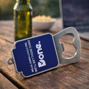 ที่เปิดขวดโลหะผสมสังกะสีเคลือบเงาพร้อมโลโก้และตัวอักษรแบบกำหนดเอง สแกนคิวอาร์โค้ดสีเงินได้ ใช้เป็นที่เปิดขวดเบียร์ เหมาะสำหรับทีมงานออฟฟิศและการเพิ่มประสิทธิภาพการทำงาน - Product Image 5