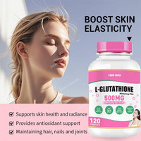 Ausreson Meilleures Capsules de L-glutathion 1000mg avec Collagène et Vitamine C pour l'Éclaircissement de la Peau – Complément Beauté