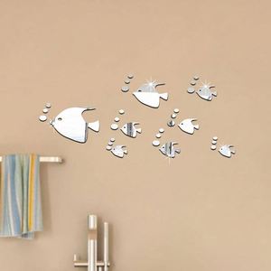 Autocollant mural 3D Poisson de mer, Décoration de chambre, Carreaux miroir acryliques autocollants et amovibles - Product Image 2