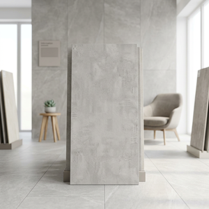 Settle Light Grey 600x1200mm Soft Matt Carving Porcelain Wall Floor Tiles European Stone Look 8.5mm - Product Image 3