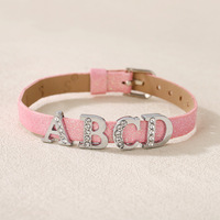 Accessoires en alliage de zinc de 8 mm, nouveau style, lettres anglaises mignonnes, pour bracelets, porte-clés et colliers d'animaux, pour Noël et Halloween