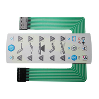 Interrupteurs à membrane LGF Lighting à éclairage uniforme, panneau étanche, bouton tactile, support adhésif 3M, options de câblage personnalisées pour