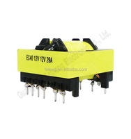 Transformador de Potencia de Alta Frecuencia con Núcleo de Ferrita, Doble 12V 29A EC40, Pin Vertical