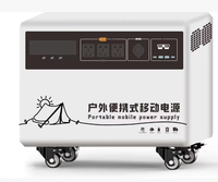 Générateur de stockage d'énergie LiFePO4 sur chariot 3000W avec triple port AC, recharge solaire pour voiture, alimentation de secours domestique et extérieure