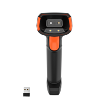Lecteur de codes-barres portable sans fil HENEX OEM 2.4g WIFI 1D 2D QR, scanner de codes-barres manuel sans fil pour entrepôt, USB COM en stock
