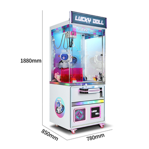 Grande machine à cadeaux pour enfants, à monnayeur et code QR, type grue à pinces pour boîtes mystères, snacks et peluches, avec joystick - Product Image 4
