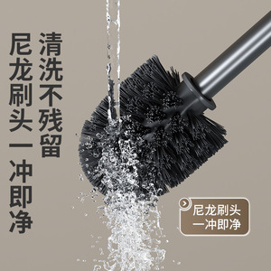 Support de brosse de toilette minimaliste, support de rangement rectangulaire en aluminium, montage mural, outil de nettoyage de salle de bain facile à nettoyer, gris - Product Image 4