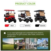 Voiture de golf électrique à 4 roues Rainbow, 4 places, batterie au lithium 48V 50-100KW 50-70kWh, carrosserie en acier, vitesse maximale de 45 km/h, véhicule électrique professionnel