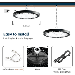 Industrial Ceiling Lighting Hanging ufo High Bay <b>Led</b> <b>Lights</b> 150w Ip65 for Warehouse <b>Workshop</b> Lighting Fixtures - Product Image 6