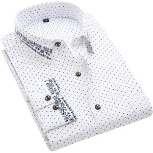 QFZ3730 - Camisa sin Planchado para <span class=keywords><strong>Hombre</strong></span>, Otoño, Casual, Talla Grande - Product Image 2