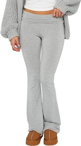 <span class=keywords><strong>Pantaloni</strong></span> Skinny svasati da <span class=keywords><strong>donna</strong></span> piegati su Leggings elasticizzati Bootcut con fondo Yoga <span class=keywords><strong>pantaloni</strong></span> Y2k jogging - Product Image 2