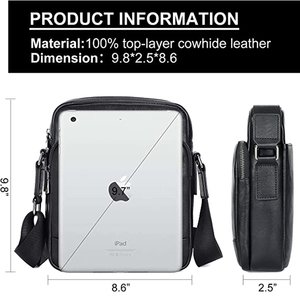 Borsa a <span class=keywords><strong>Tracolla</strong></span> da Viaggio di Lusso in Vera Pelle per <span class=keywords><strong>Uomo</strong></span>, Personalizzabile con Logo, Porta iPad e Telefono, Vendita all'Ingrosso - Product Image 3