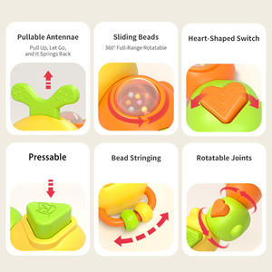 Jouets éducatifs, jouets en plastique en forme de chenille, jouets interactifs parents-enfants, jouets amusants pour bébés rampants, enfants - Product Image 5