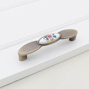 Poignée de tirage en céramique et alliage de zinc à trou unique pour armoires de cuisine, commodes, tiroirs, chambre/salle de bain/hôtels – Installation facile - Product Image 1