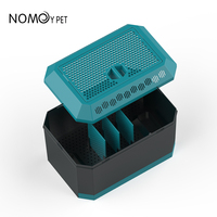 Nouveau design Rectangle en plastique bleu Boîte d'élevage d'insectes vivants Mealworm Cricket Dubia Cockroach Container