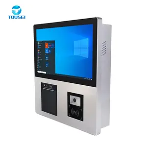 OEM angepasste Smart Touchscreen 15,6 Zoll QR-Code-Scanner Kiosk Ticket druck Self-Service-Bestellung pos System Zahlungs terminal