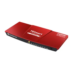 TESmart sakelar HDMI 8k 4x1, sakelar KVM 4 Port mendukung hdc2.3 S/PDIF muatan 4k 120hz 8k sakelar HDMI Video